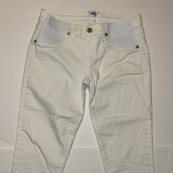 PAIGE “Skyline Ankle Peg” White Cropped Skinny Jeans - Women’s Size 27 - Picture 3 of 8
